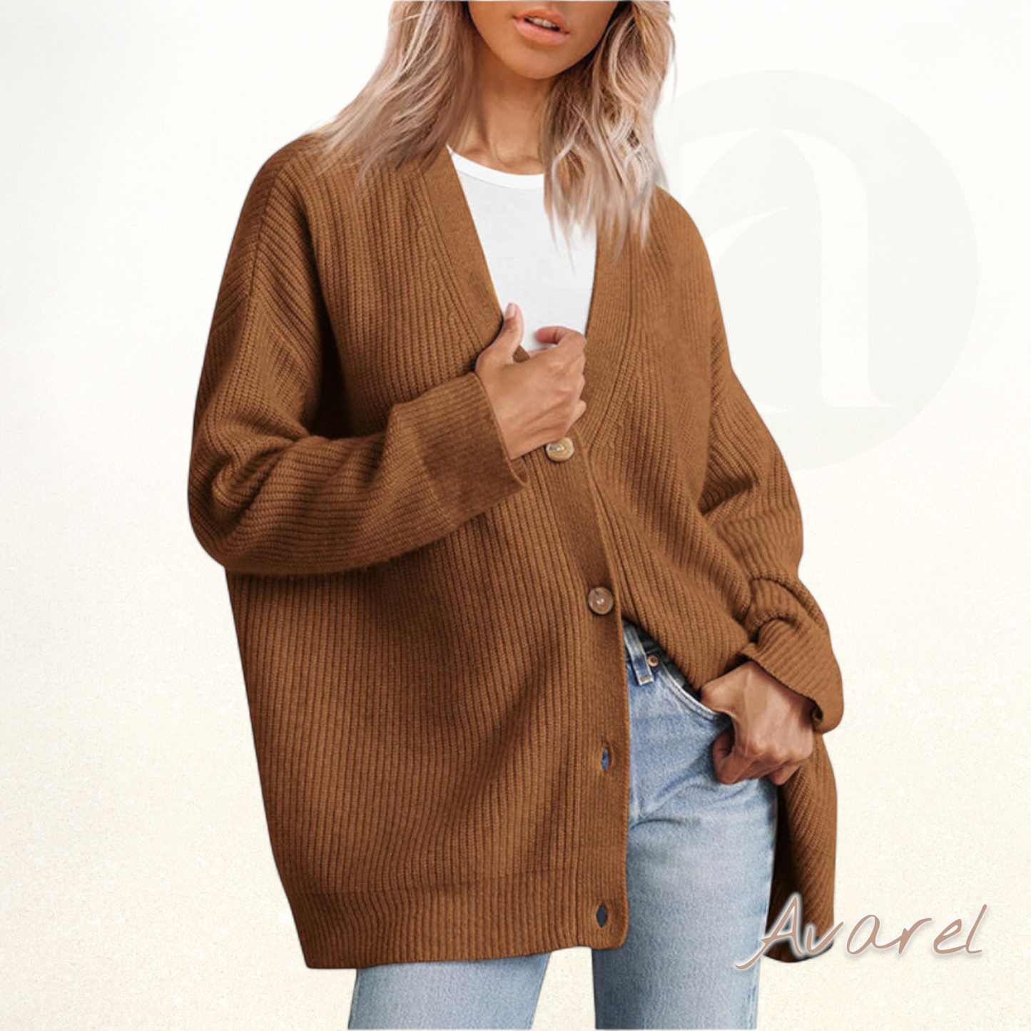 Chic & Cozy Damen strickjacke mit elegante Knöpfe – stilvolle lang aktiv für optimal Kompfort