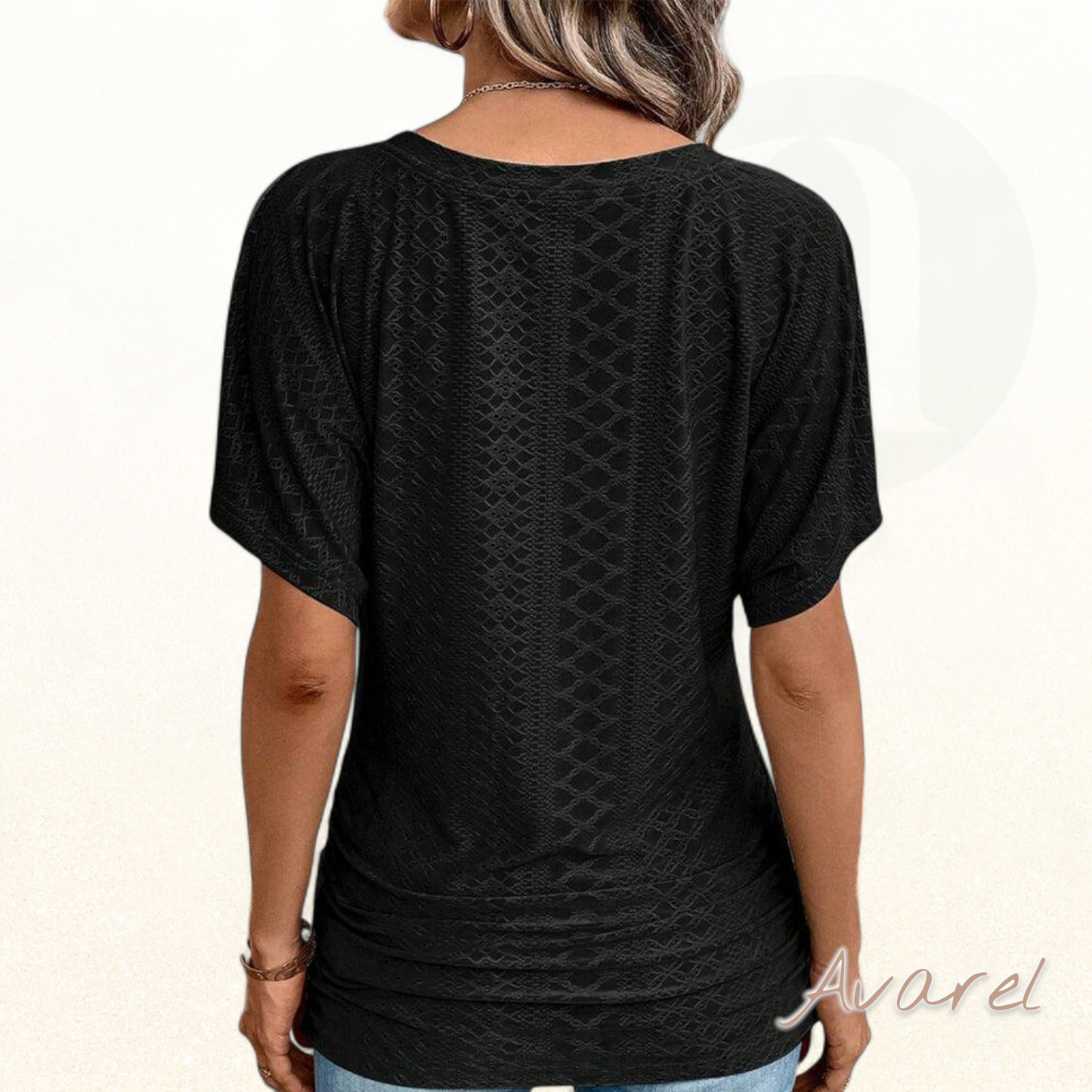 Stilvolls einfarbiges V-Ausschnitt T-Shirt für de Casual-Look