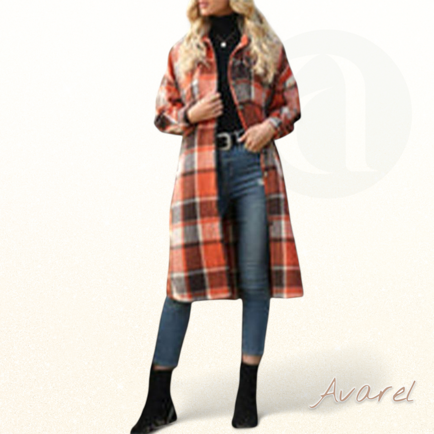 Stilvolle kariert Jacke mit elegante Reversknöpfe für ne trendy Look