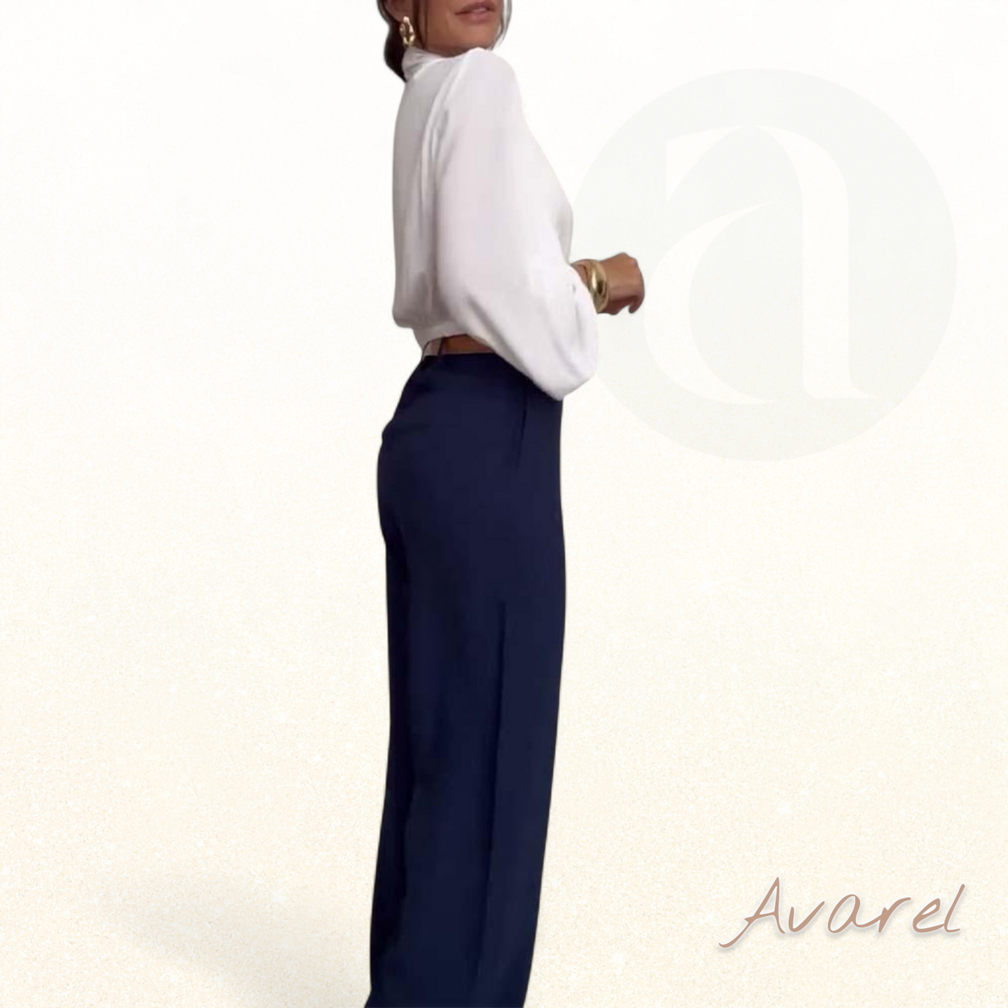 Stilvoll und lässig einfarbigi Hose mit praktisch Tasche