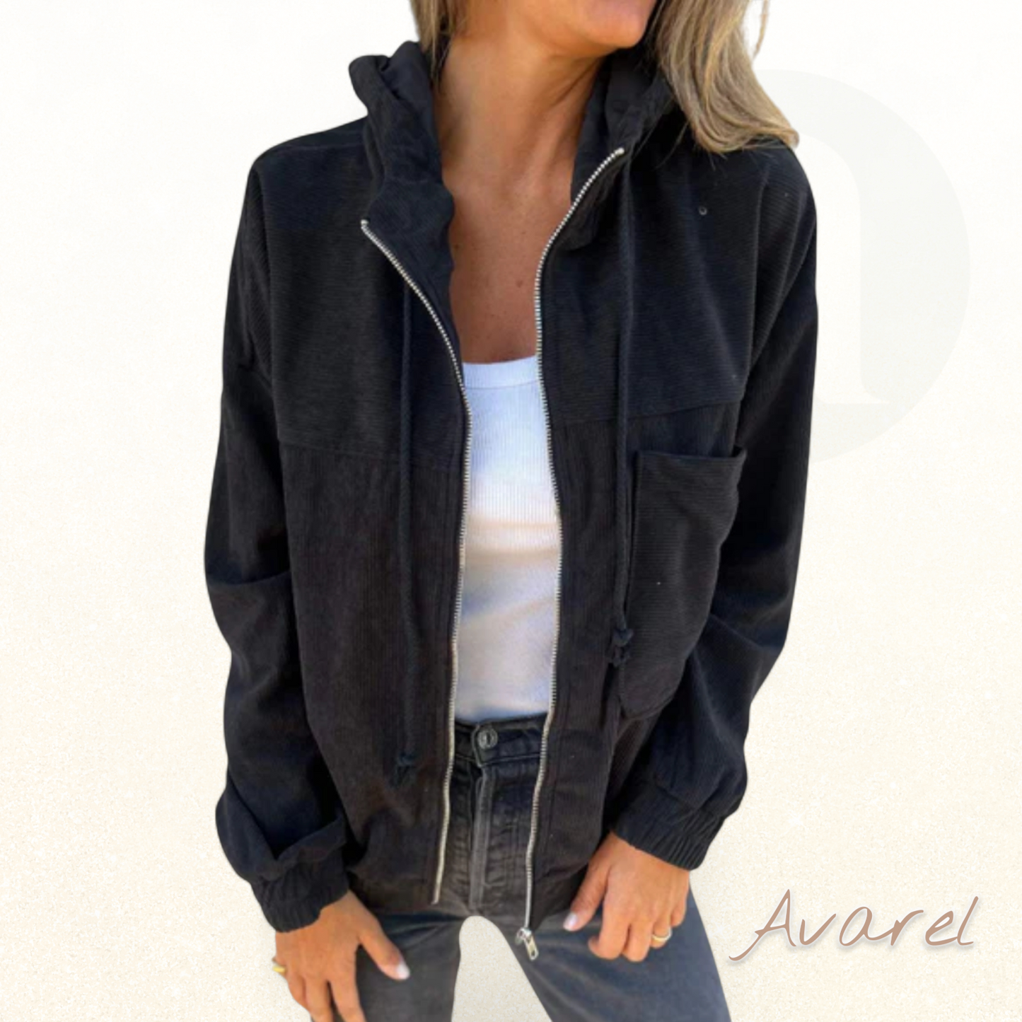 Vintage glänzendi Jacke und Weste mit Reissverschluss und Kapuze – bring Stil und Frische in dini tägliche Look