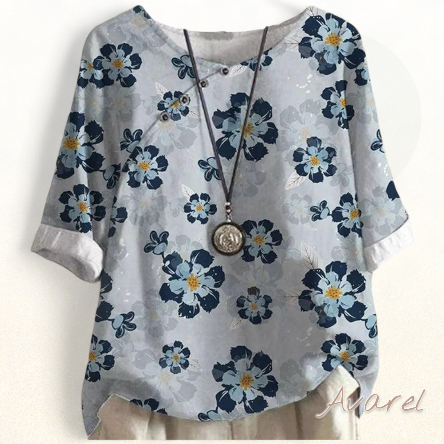 Blumen-T-Shirt mit halve Ärmel – Frühlingshaftes Top für en frische Look