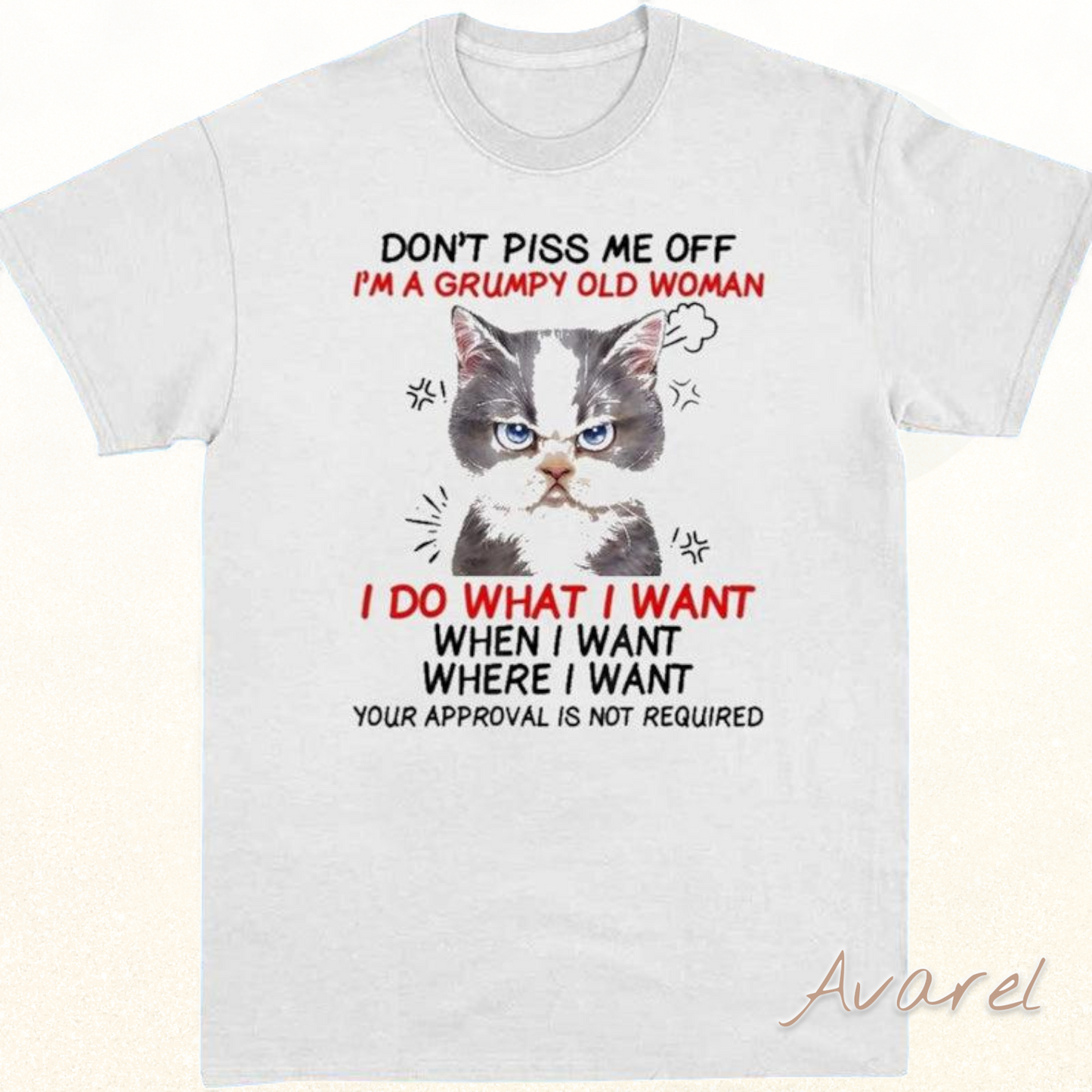 Bequems Casual-T-Shirt mit trendy Brief- und Katze-Design