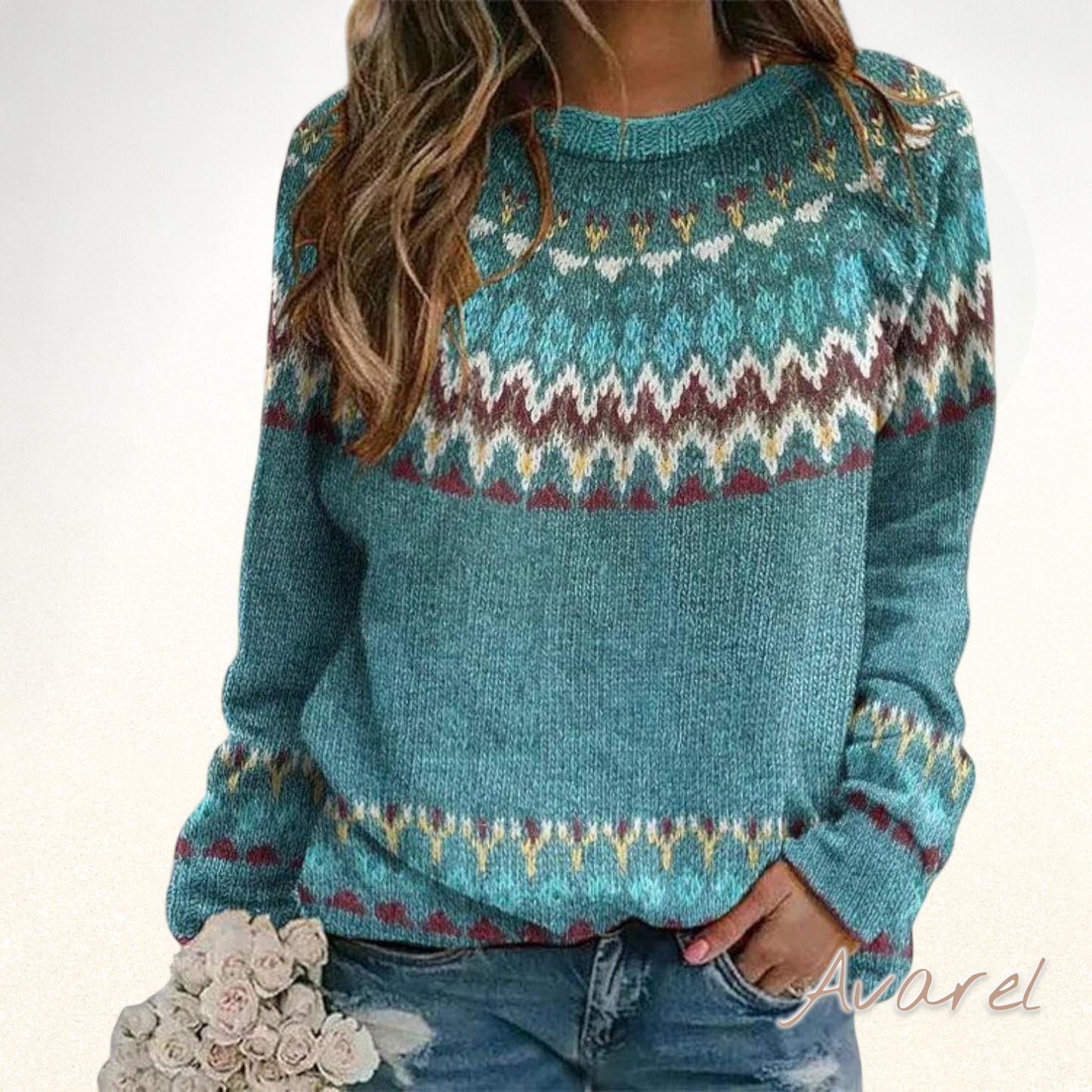 Retro Wave-Muster Cardigan für e einzigartige Vintage-Style
