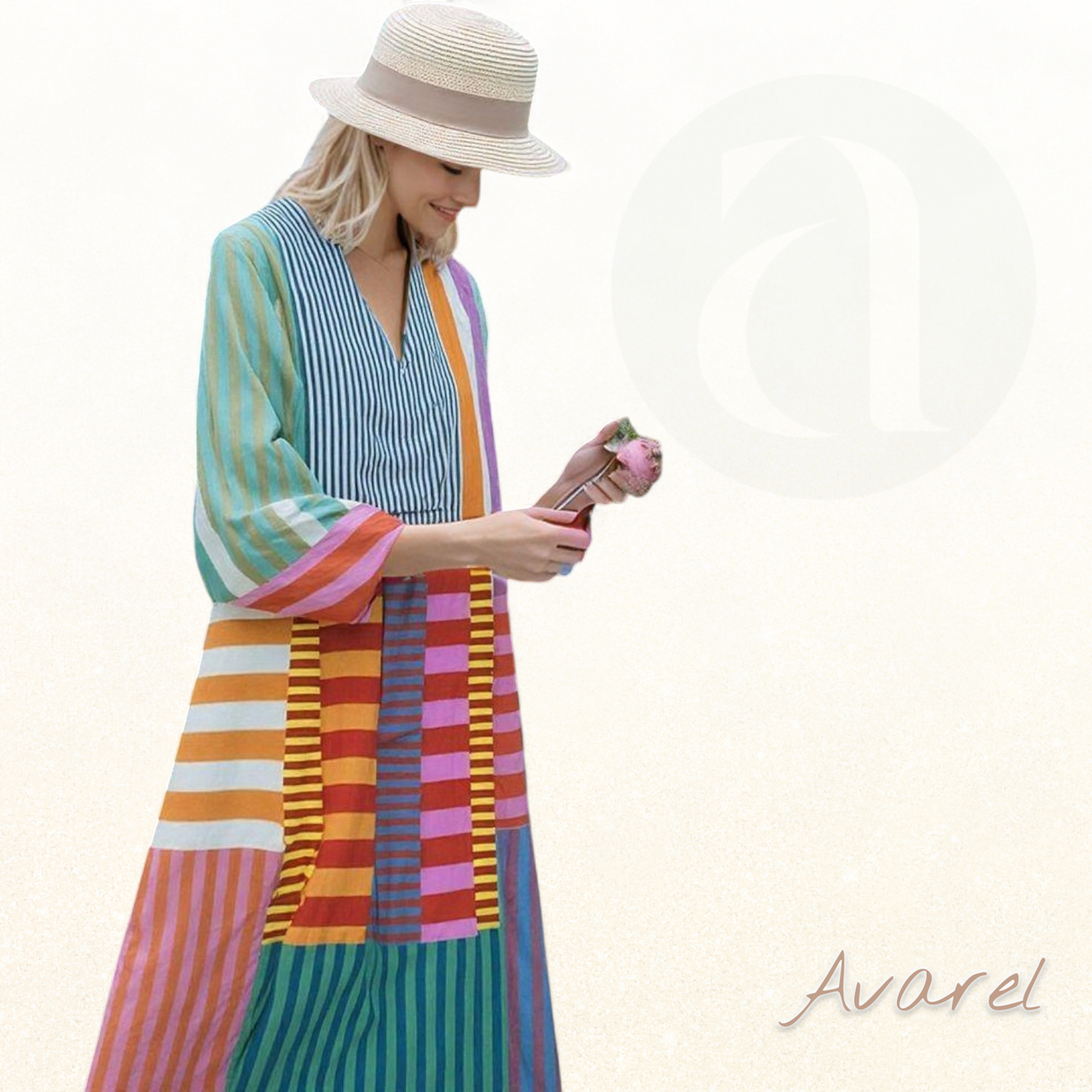 Erhöhen Sie Ihren Stil mit dem Kleid Soleil, einem farbenfrohen und vielseitigen Must-Have für alle Frauen.