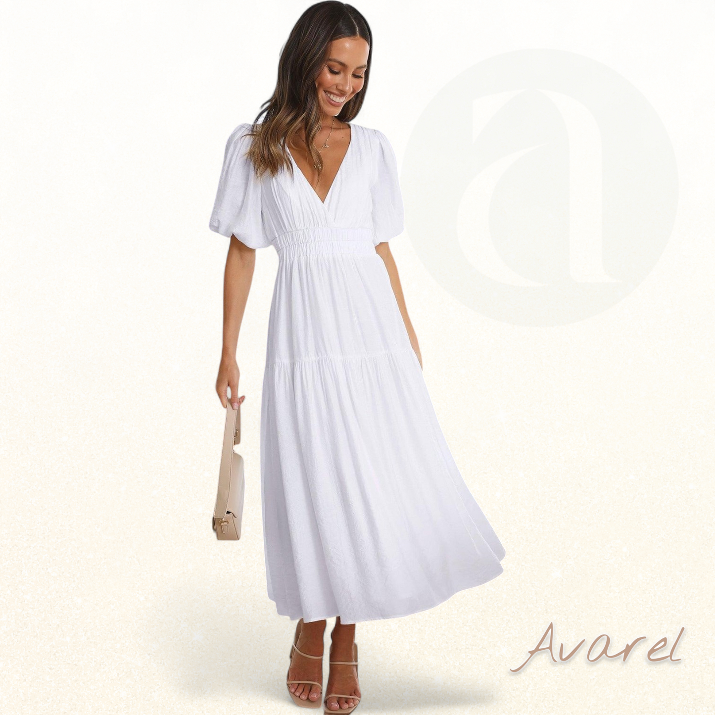 Kari Daman Elegantes Kleid mit V-Ausschnitt – Perfekt für jeden besonderen Anlass