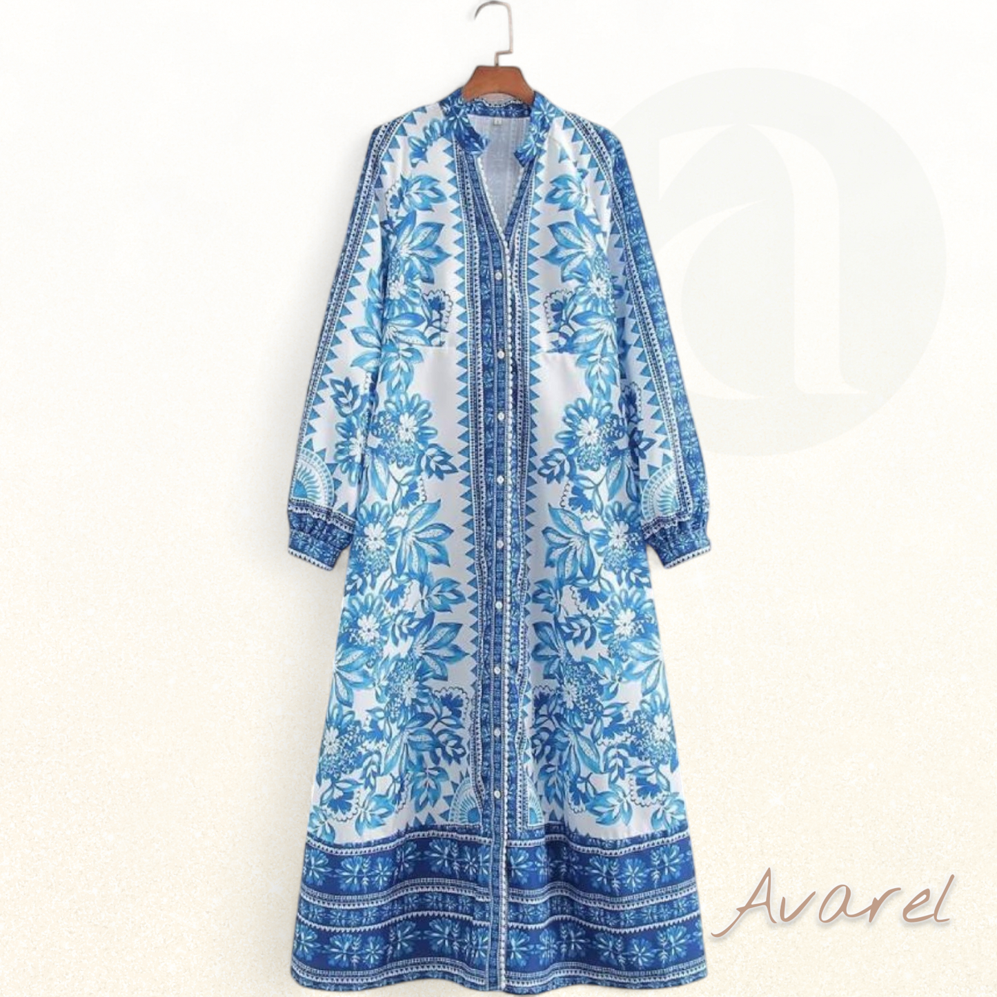 Schickes Maxikleid mit botanischem Muster – Natürlicher und eleganter Look für Ihren perfekten Stil