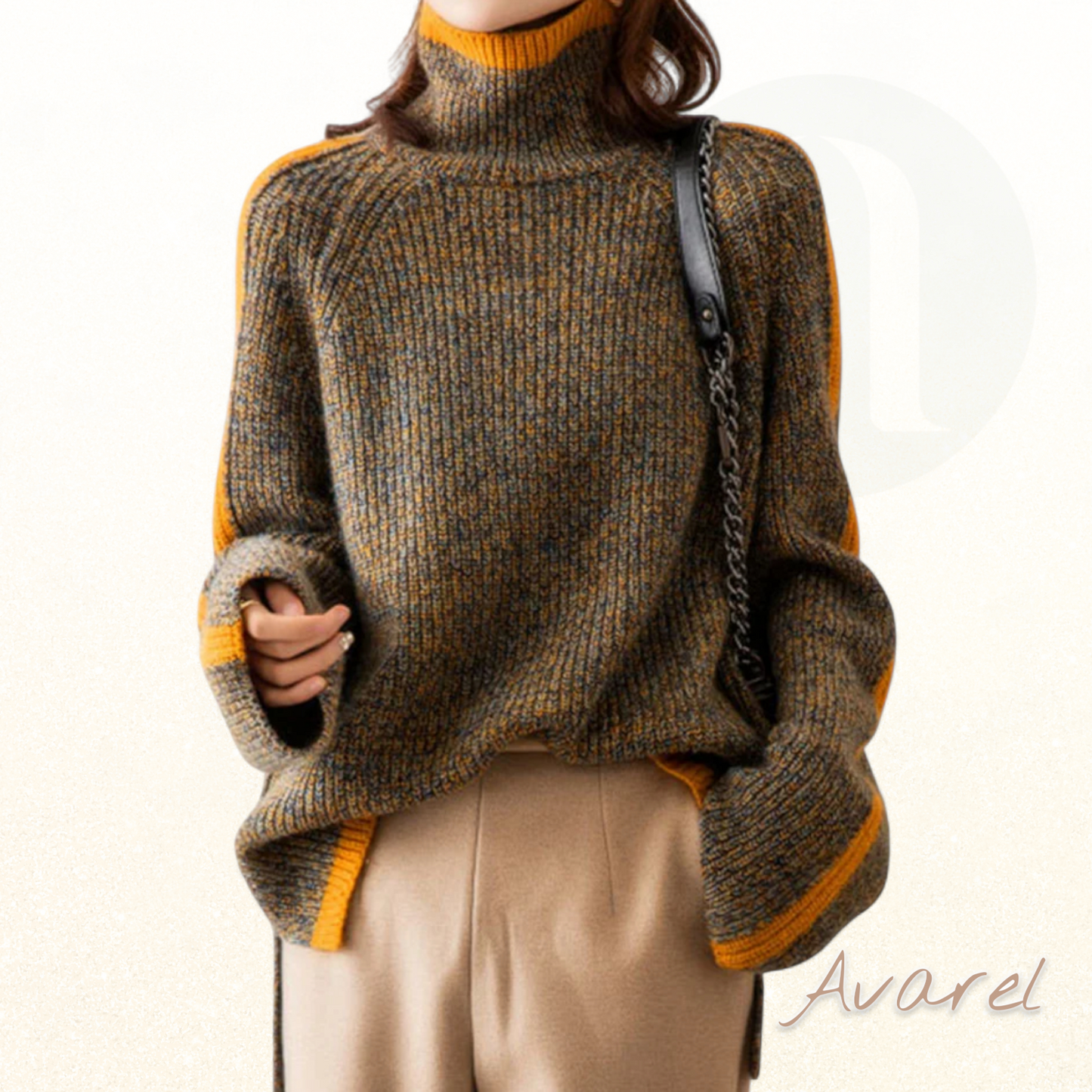 Damen-Jacke us Strick mit Brustkrage, elegant und warm für dr Winter