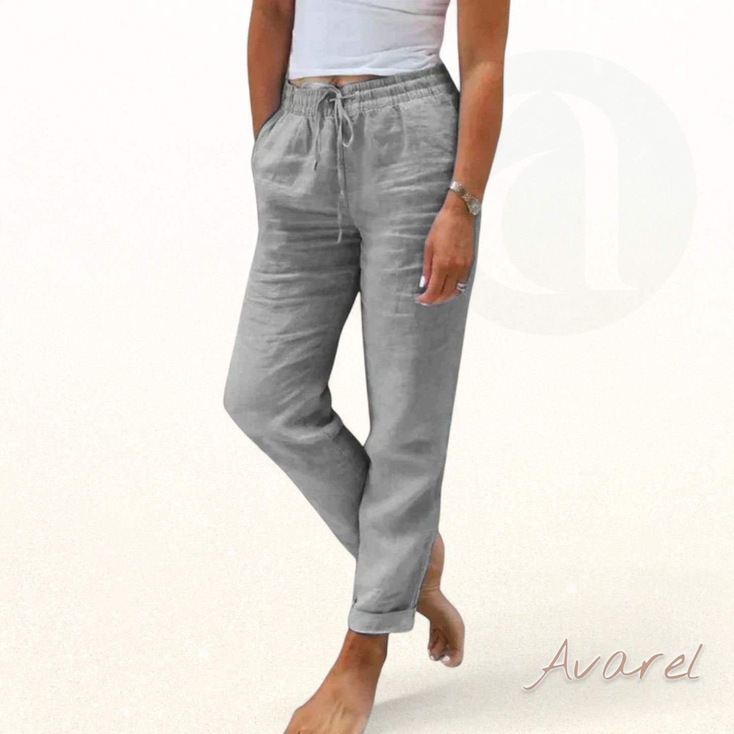 Lässigi, komfortabli Leinen-Casualhose, perfekt für täglich Gebrauch