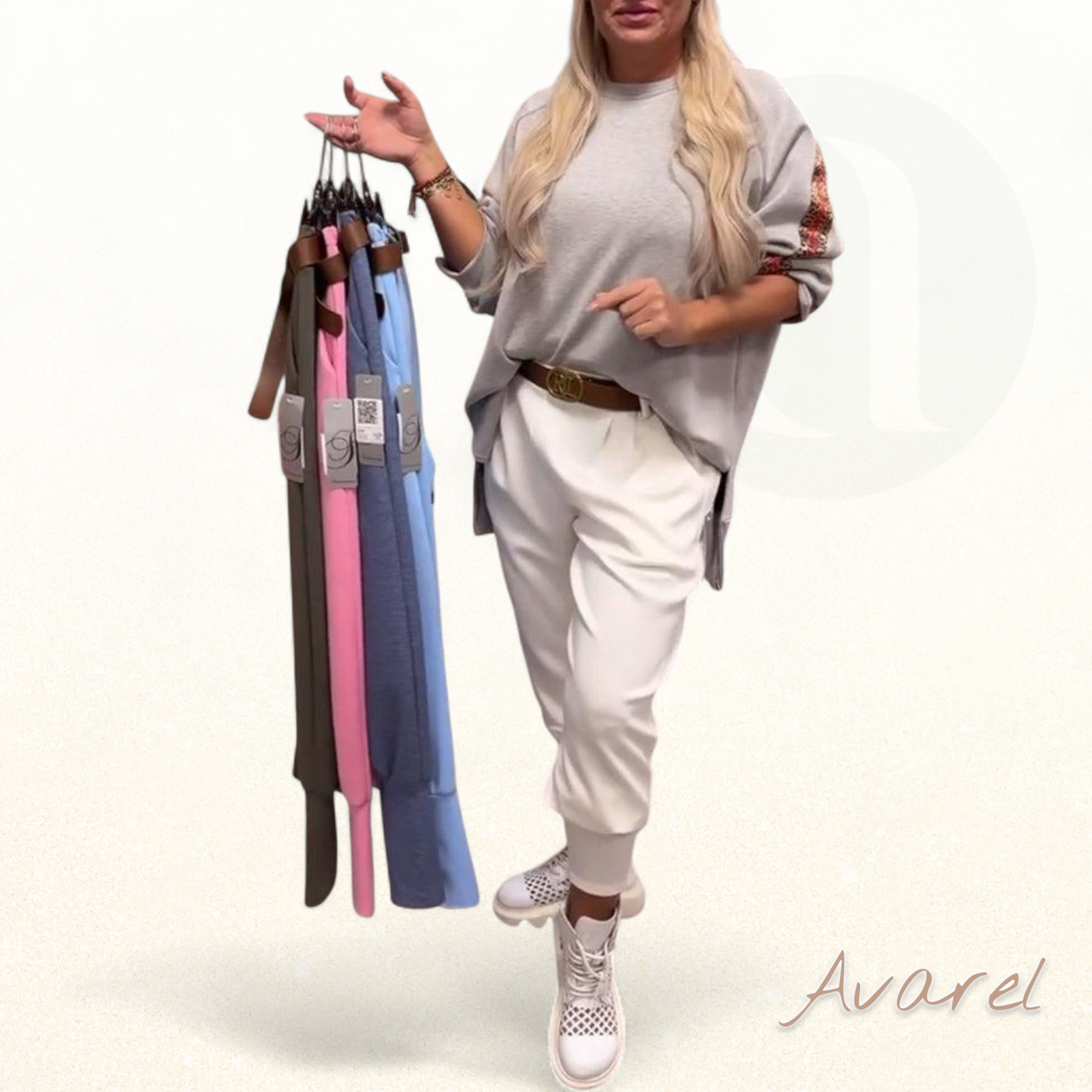 Hose in schlichte Unifarbä für stilvolli Einfachheit