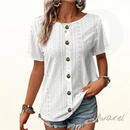 Elegants Einfarbig Rundhals-T-Shirt für jede Gelegenheit