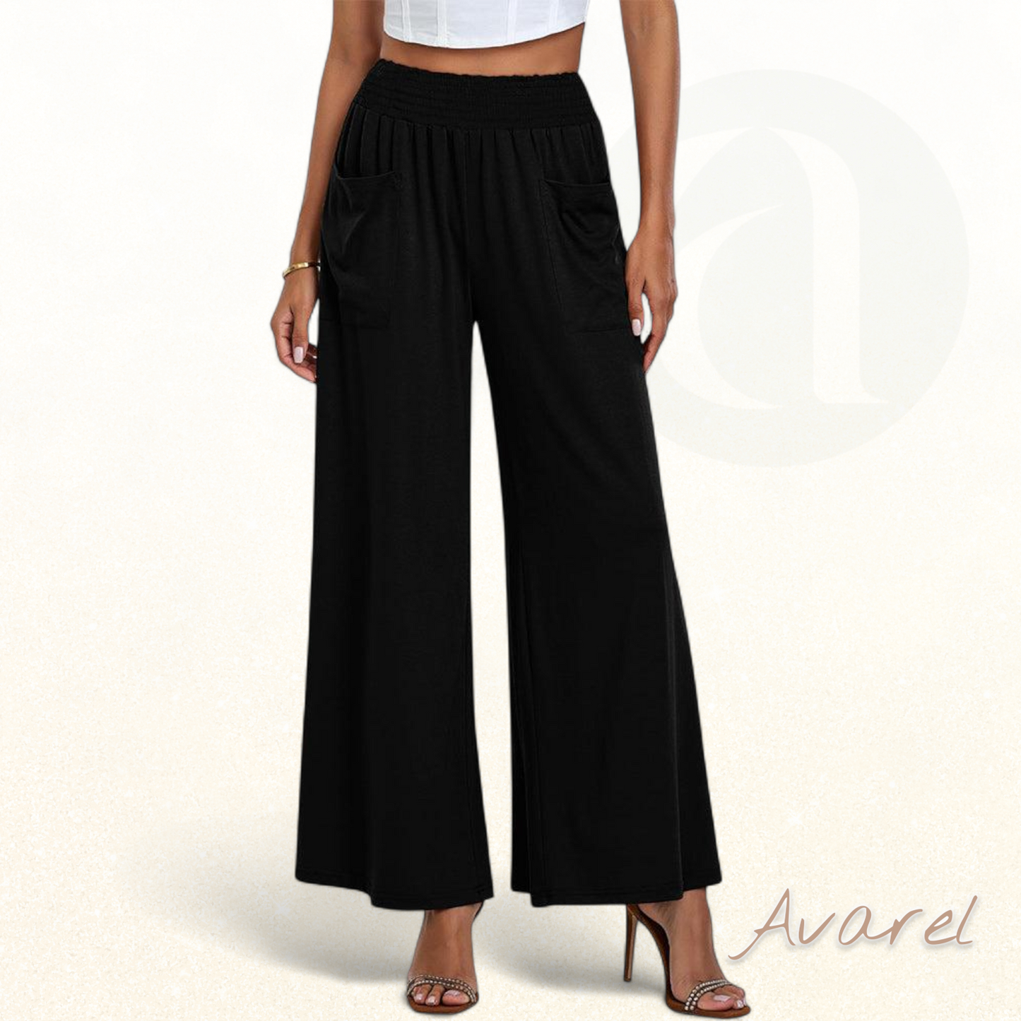 Hose mit elastischem Bund und Bootcut-Design für meh Komfort