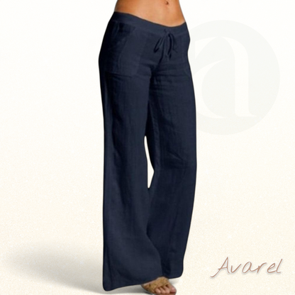 Eleganti Damenhose mit wiitem Bein für en stilvolle Look