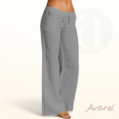 Eleganti Damenhose mit wiitem Bein für en stilvolle Look