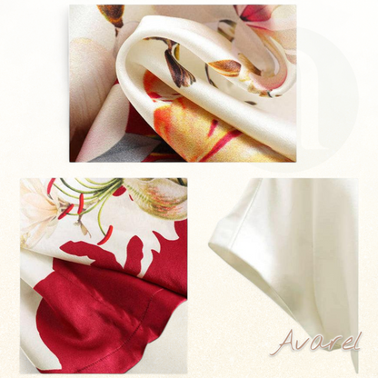 Stylisch bedruckts churzarm Eissatiin-T-Shirt für e modische Look