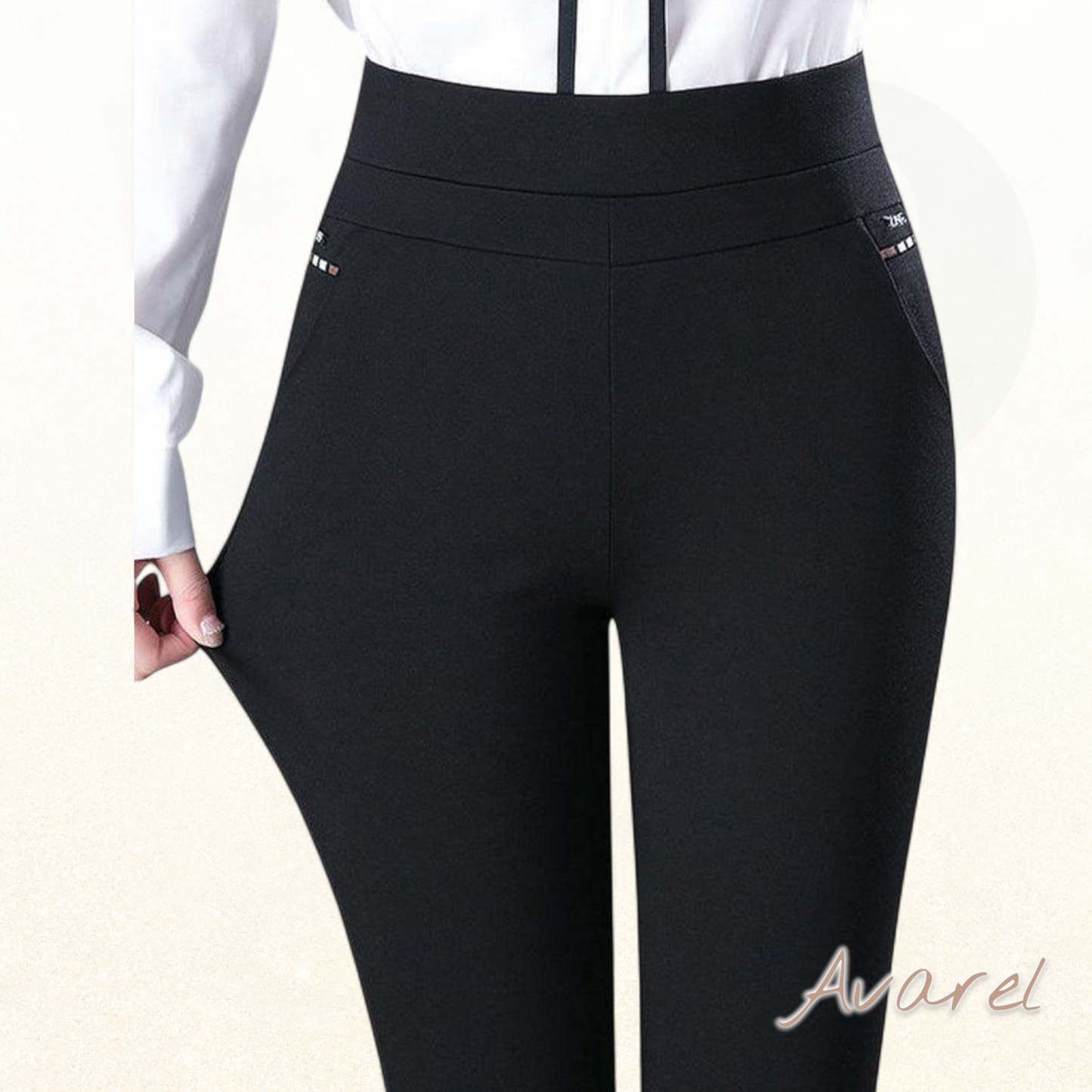 Stilvoll Hochtaillierte Hose mit praktische Tasche für de perfekte Look