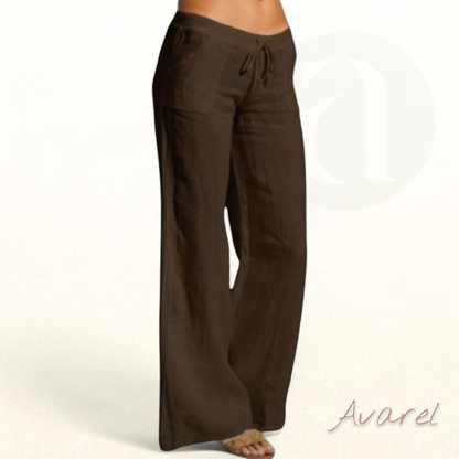 Eleganti Damenhose mit wiitem Bein für en stilvolle Look