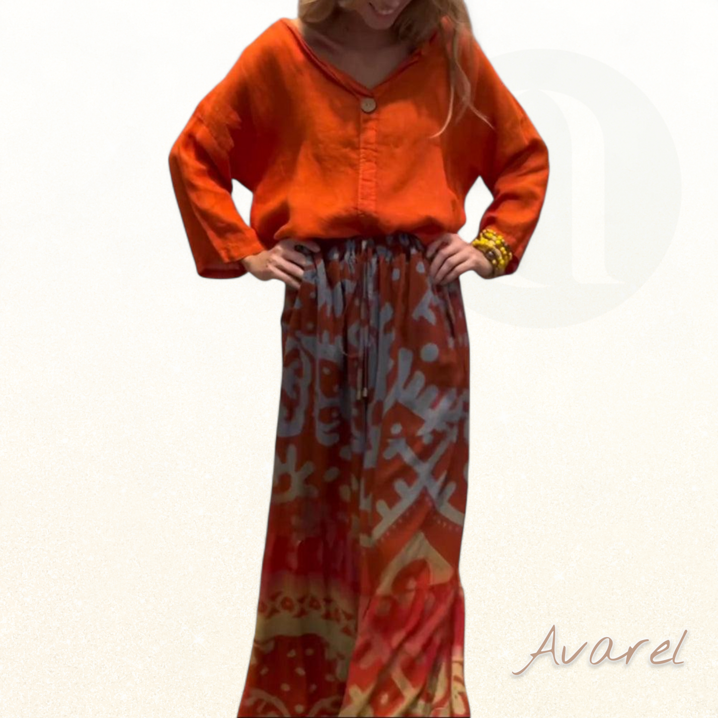 Stylisch Los Hüe mit wiitem Be and trendige bedruckti Täsche