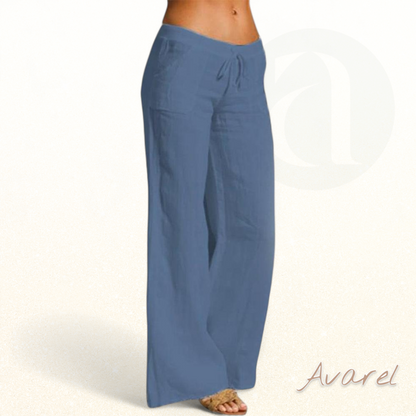 Eleganti Damenhose mit wiitem Bein für en stilvolle Look