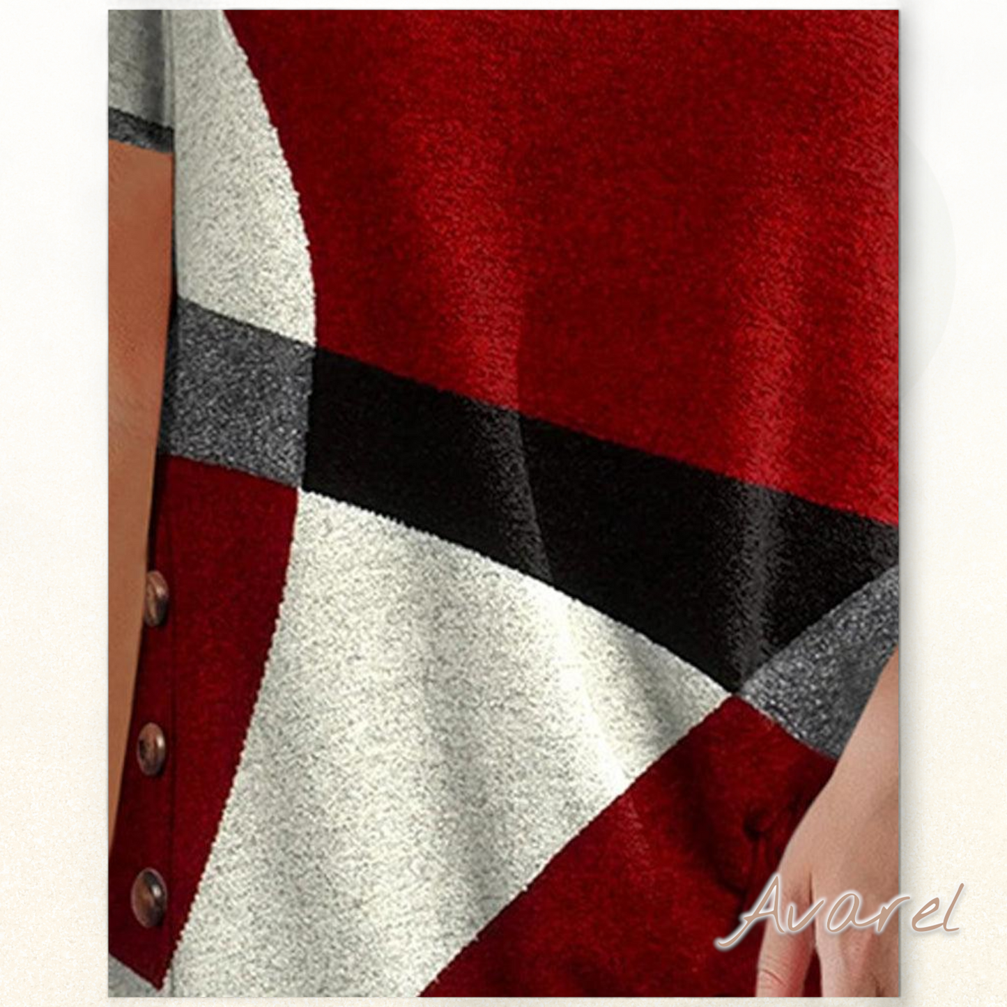 Stylisches Kontrast-T-Shirt mit einzigartigem geometrischem Druck