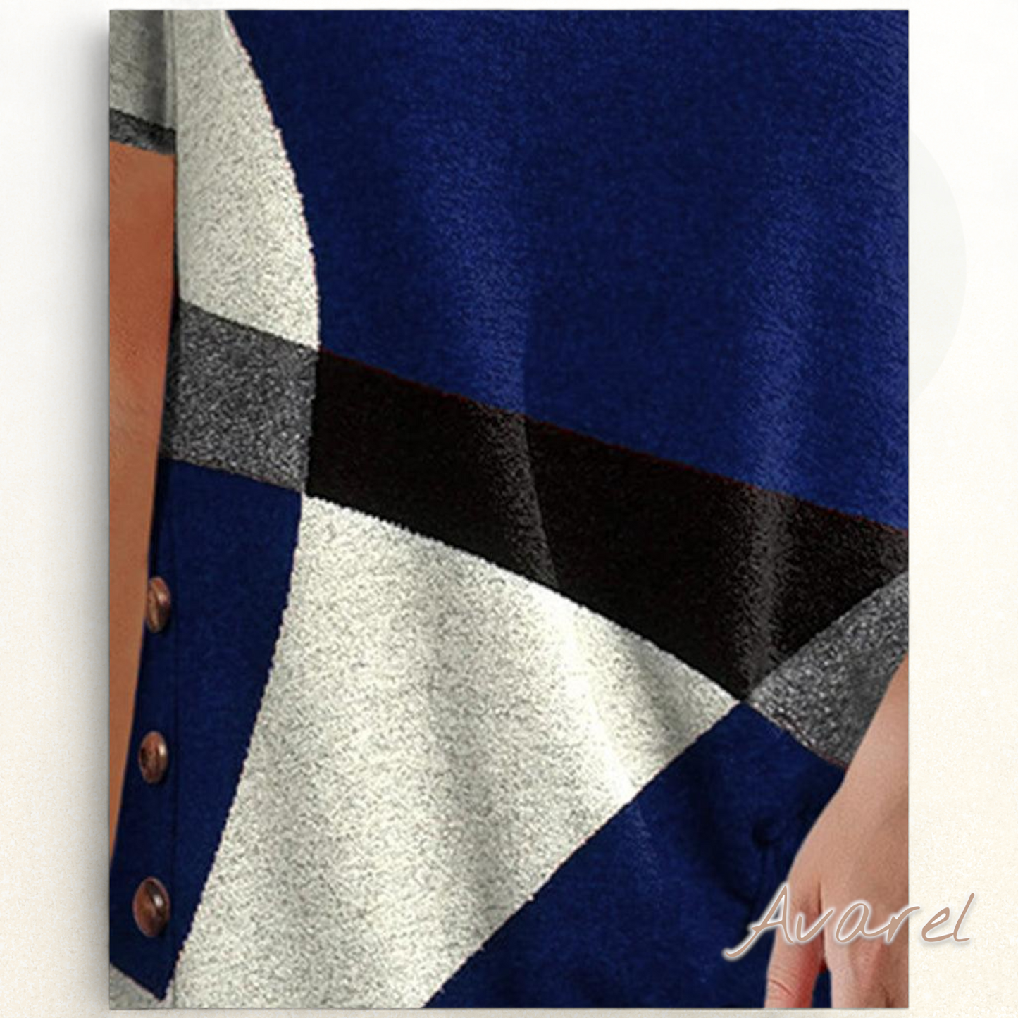 Stylisches Kontrast-T-Shirt mit einzigartigem geometrischem Druck