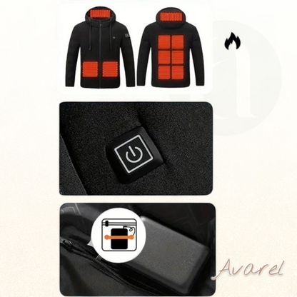 Komfortabli gepolsterte Jacke mit innovativer Heiztechnik für optimalen Komfort