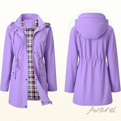Eleganter Damen-Wasserfester Trenchcoat mit Kapuze für stilvollen Schutz bi jedem Wetter