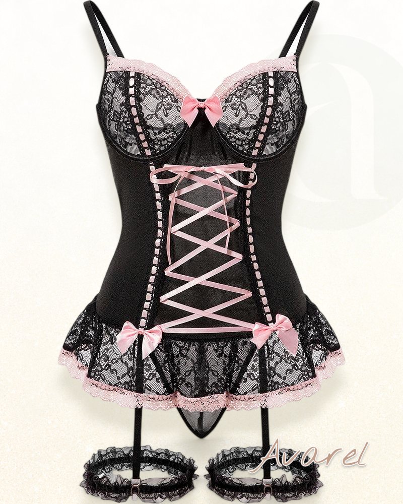 Sexy Spitzenwäsche mit Schleife