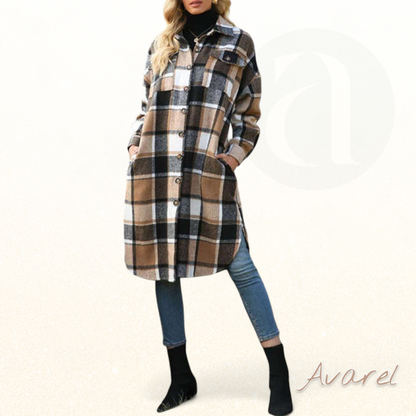 Stilvolle kariert Jacke mit elegante Reversknöpfe für ne trendy Look