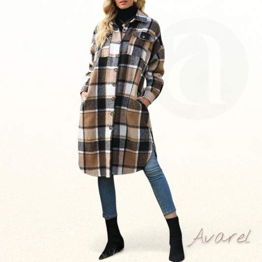 Stilvolle kariert Jacke mit elegante Reversknöpfe für ne trendy Look