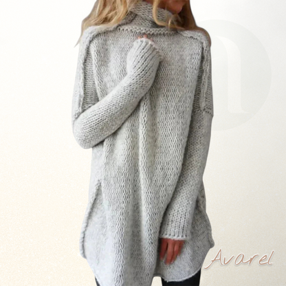 Chlii grauer lockerer Pull-Over für Frauen, stilvoll und vielseitig, perfekt für alli Anlässe