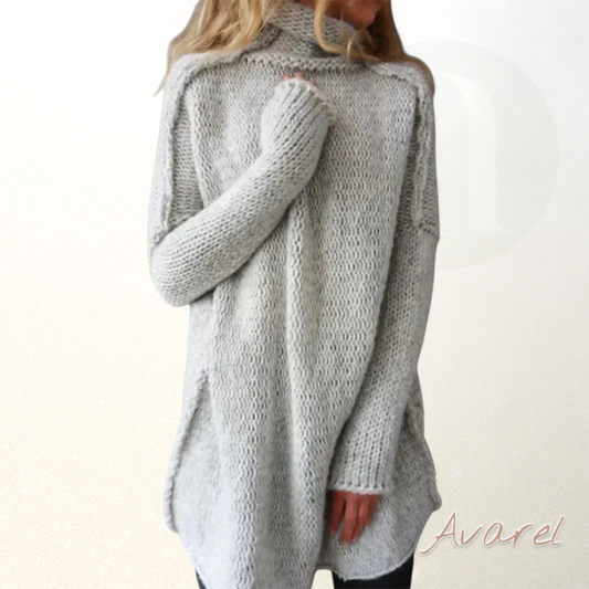 Chlii grauer lockerer Pull-Over für Frauen, stilvoll und vielseitig, perfekt für alli Anlässe