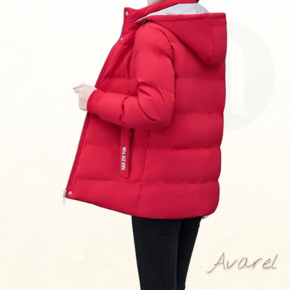 Bequemi warmi Übergangsjacke mit Kapuze im klassischem einfarbige Design