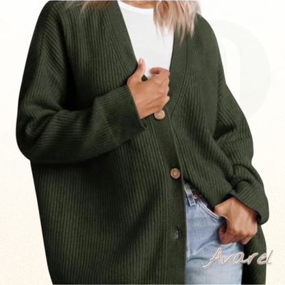 Chic & Cozy Damen strickjacke mit elegante Knöpfe – stilvolle lang aktiv für optimal Kompfort