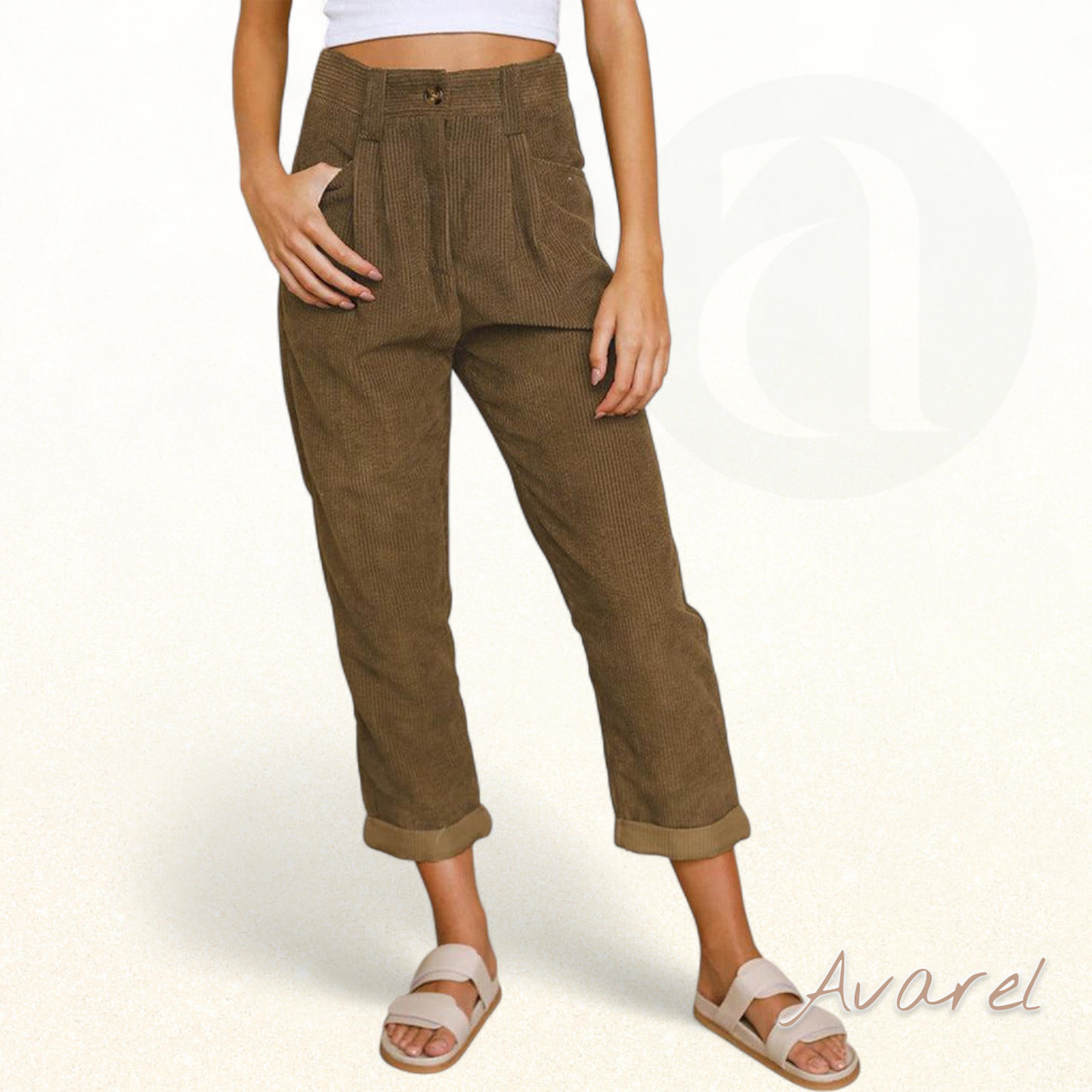 Eleganti geradi Passform Hose mit hohe Taille für en styliche Look