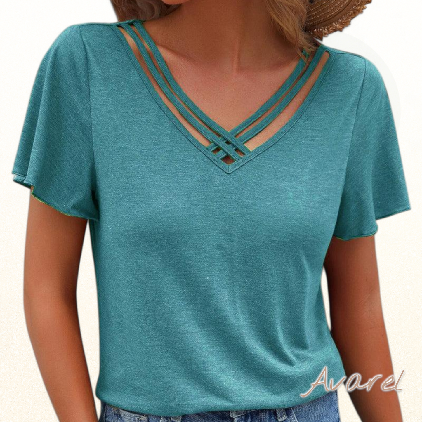 Stylisch-einfarbiges Cut Out T-Shirt für ne trendige Look