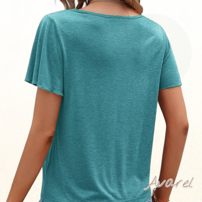Stylisch-einfarbiges Cut Out T-Shirt für ne trendige Look