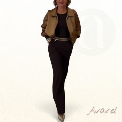 Chic schimmernde, kurze Revers-Mantel in Trend