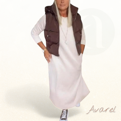 Stilvolle eifarbige Westemantel mit bequemere Kapuuz