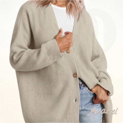 Chic & Cozy Damen strickjacke mit elegante Knöpfe – stilvolle lang aktiv für optimal Kompfort