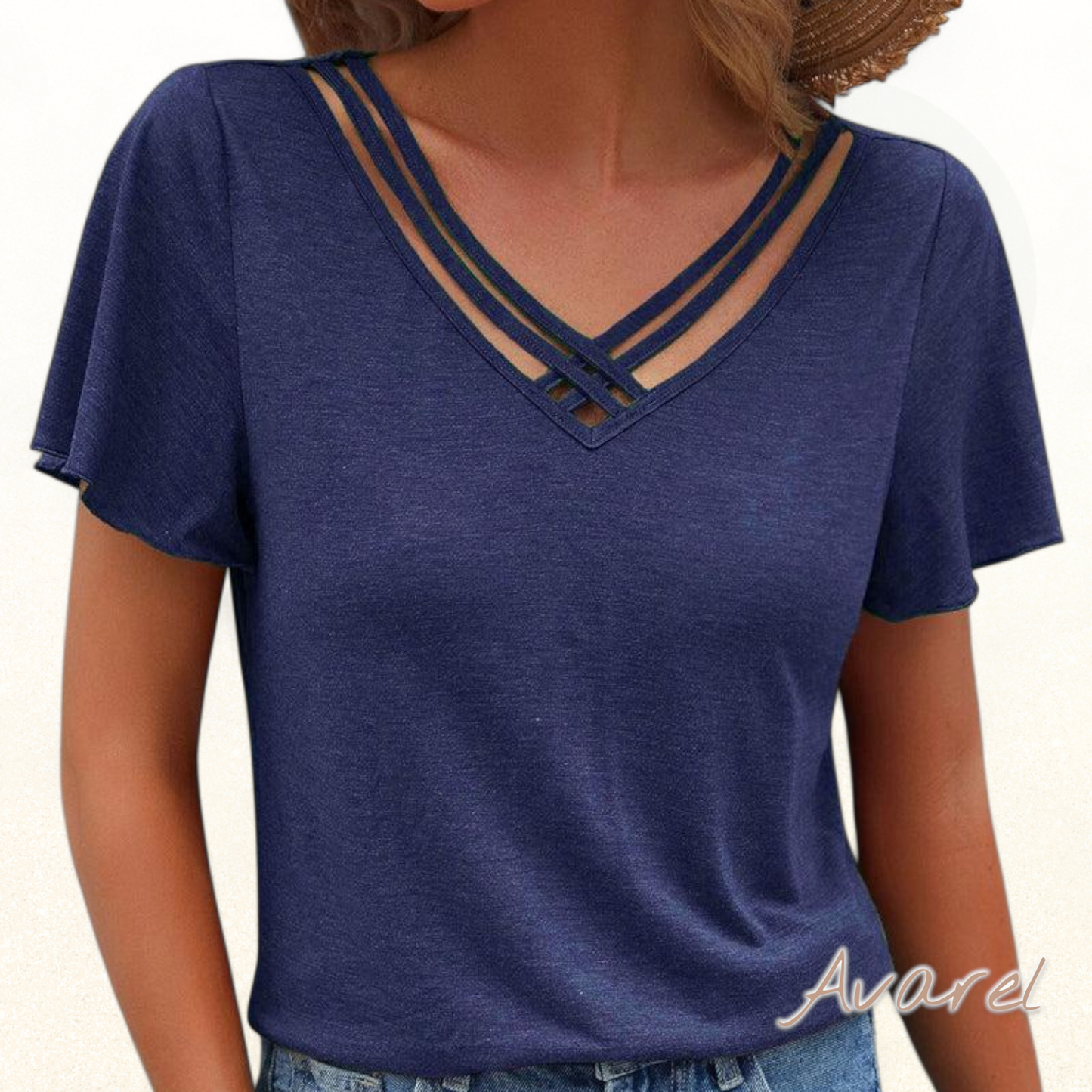 Stylisch-einfarbiges Cut Out T-Shirt für ne trendige Look