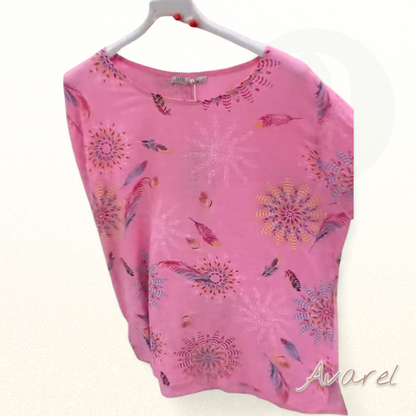 Langarm T-Shirt mit stilvollem Druck für en trendige Look