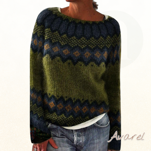 Chic Vintage Damen Sweatshirt für Gemüetlichä Komfort und Ünterscheidig Stil