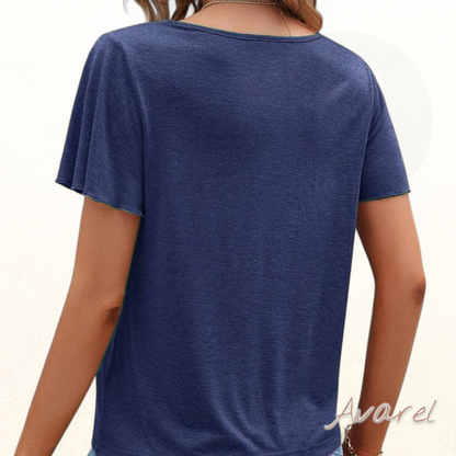 Stylisch-einfarbiges Cut Out T-Shirt für ne trendige Look