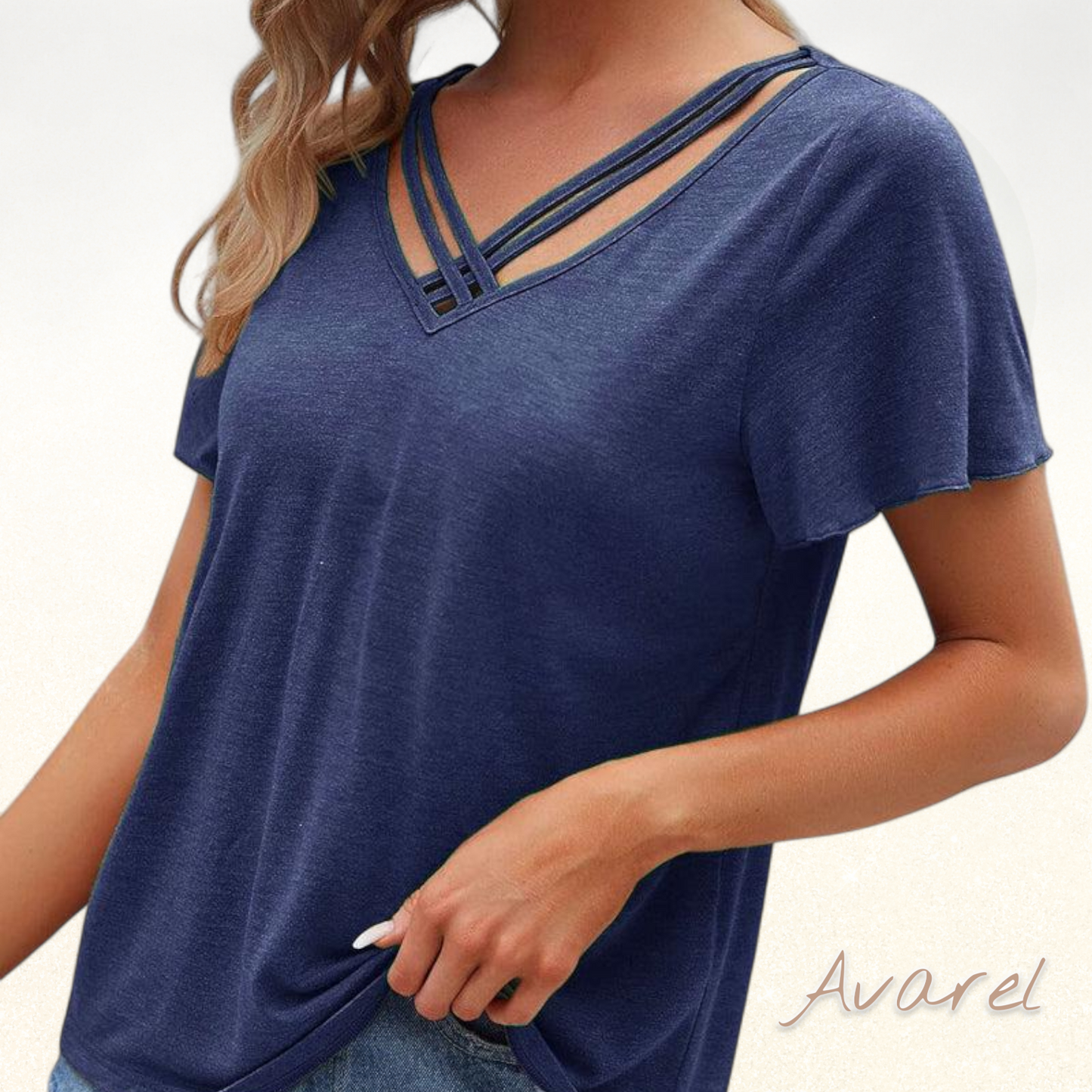 Stylisch-einfarbiges Cut Out T-Shirt für ne trendige Look