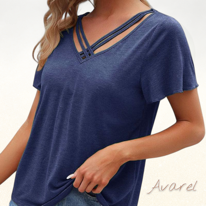 Stylisch-einfarbiges Cut Out T-Shirt für ne trendige Look