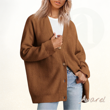 Chic & Cozy Damen strickjacke mit elegante Knöpfe – stilvolle lang aktiv für optimal Kompfort