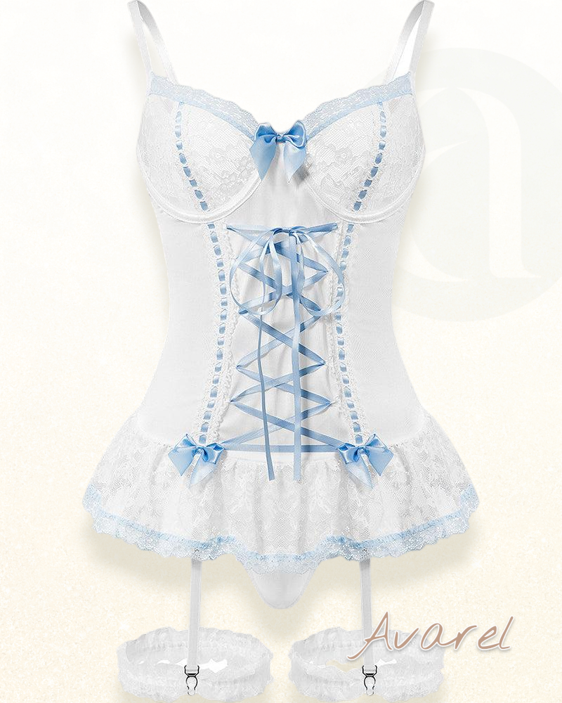 Sexy Spitzenwäsche mit Schleife