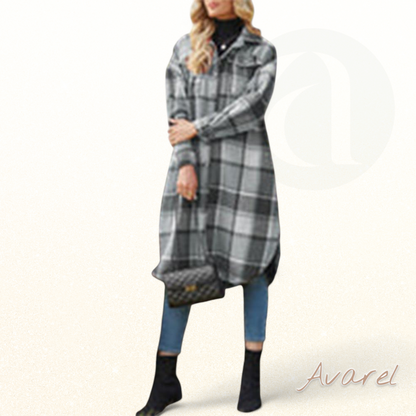 Stilvolle kariert Jacke mit elegante Reversknöpfe für ne trendy Look