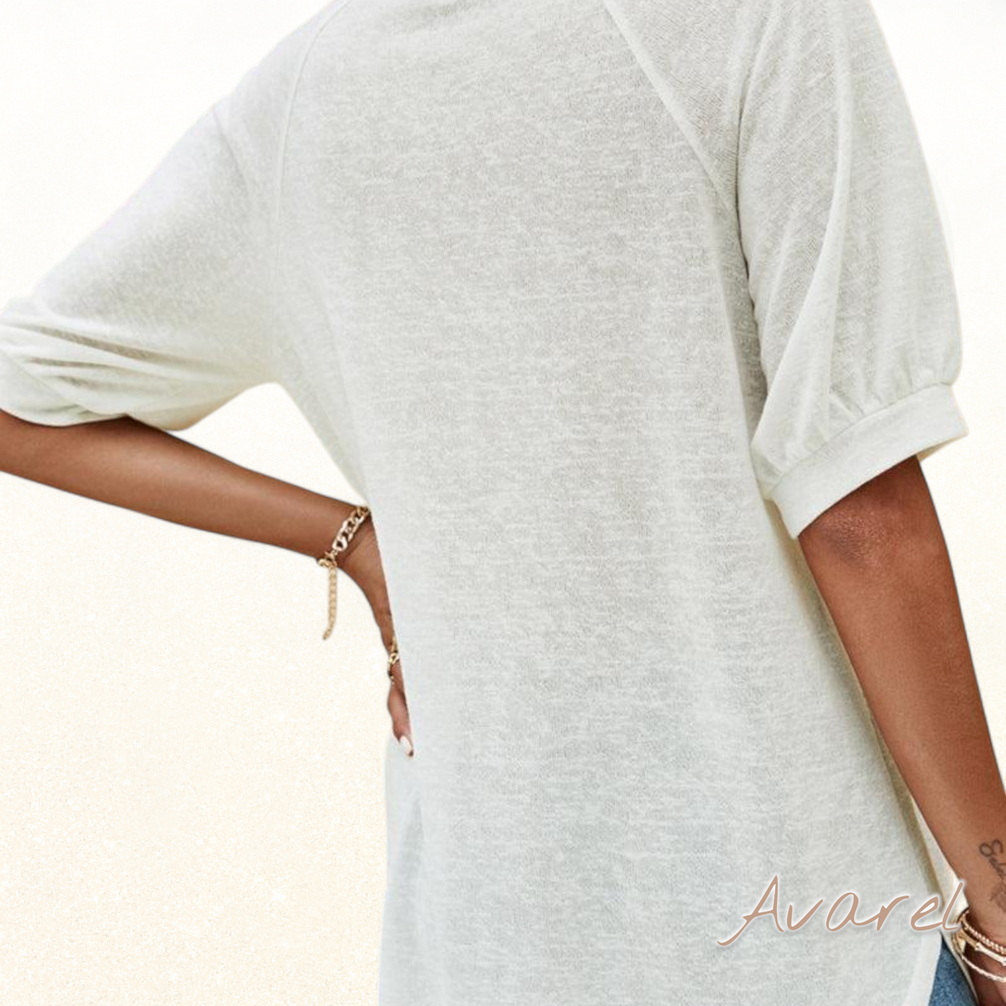 Stilvolls T-Shirt mit modische Knopfärmle für dr perfekti Look